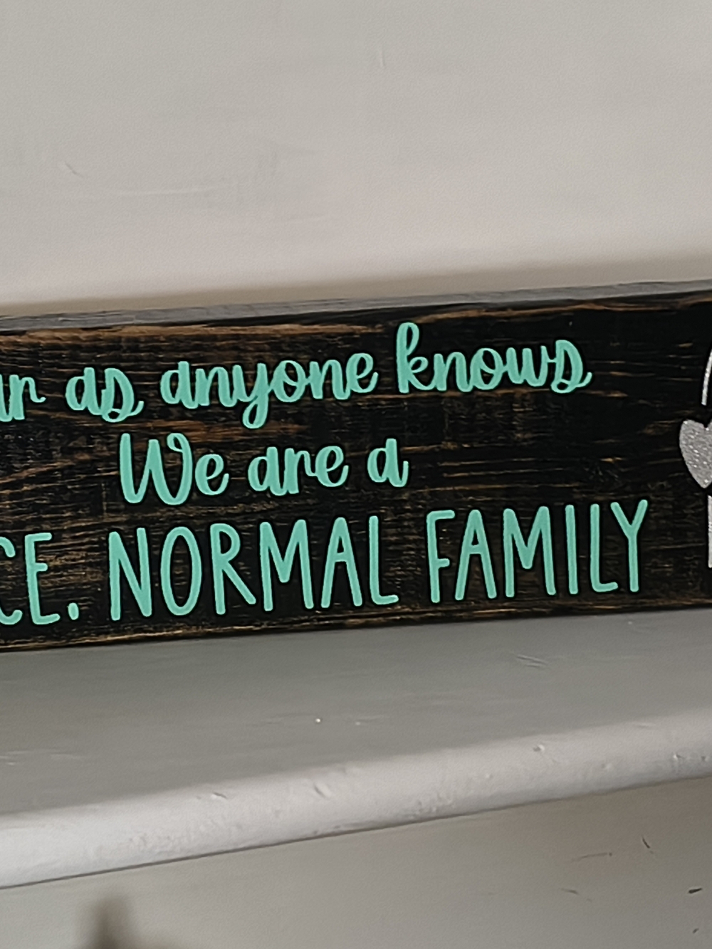 Turquoise Lettered Wooden Family Sign - Home Accents Decor